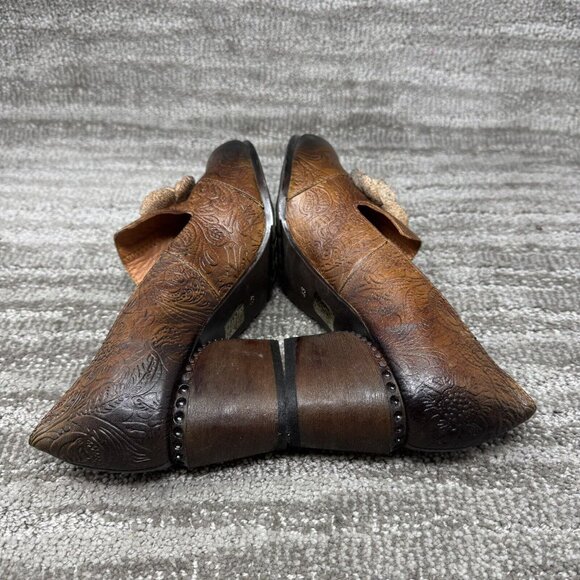 Spring Step L'Artiste Noora sz 11 Women's Pump style shoes Floral Design Brown - Picture 6 of 8
